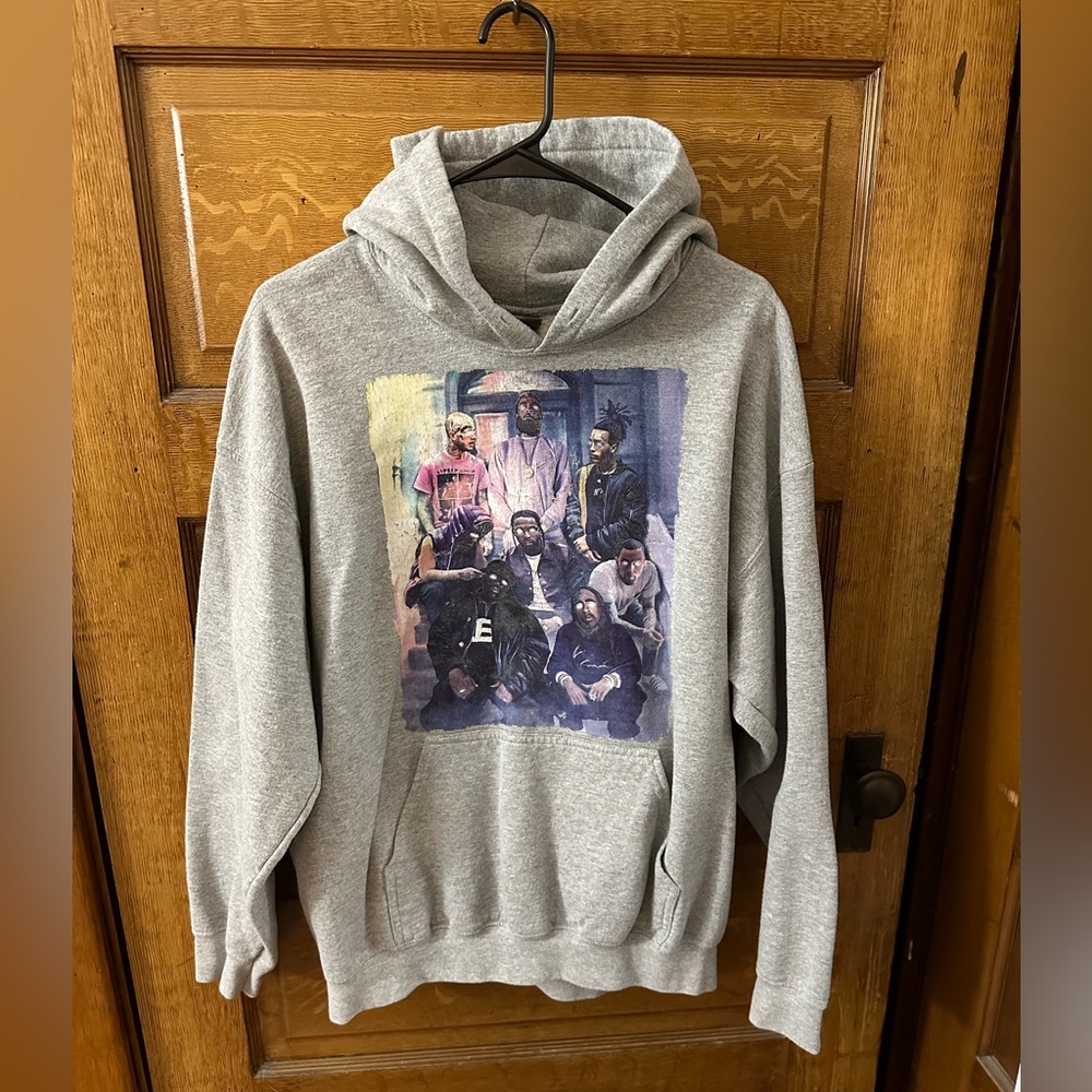 Grey Graphic Hoodie
